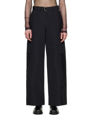Sacai Grosgrain & Suiting Cargo Pants - Black