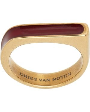 Dries Van Noten Enameled Ring - Brown
