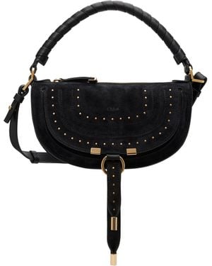 Chloé Marci Suede Stud Bag - Black