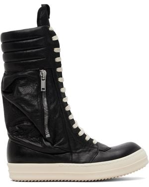 Rick Owens Temple Cargo Geobasket Trainers - Black