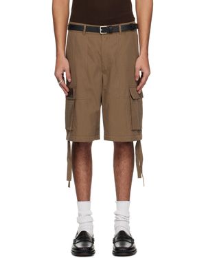 Carrera ブラウン リップストップ カーゴショートパンツ - ブラック