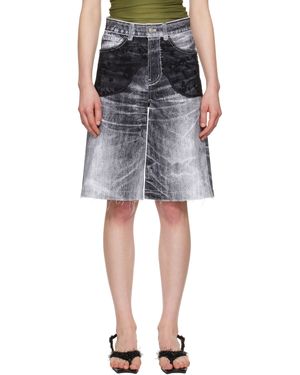 ANDERSSON BELL Lace Panelled Denim Shorts - Black