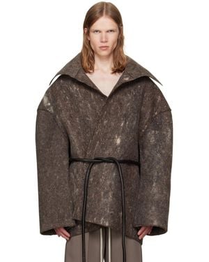 Rick Owens Tower Dracucollar Jacket - Brown