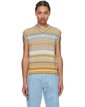 KENZO Multicolour Paris Fairisle Vest - Orange