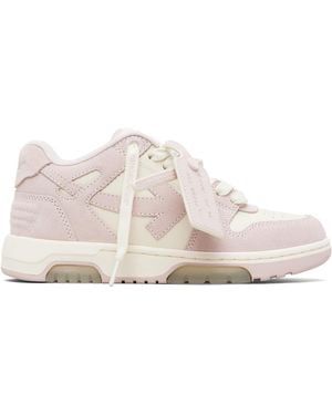 Off-White c/o Virgil Abloh Out Of Office Calf & Suede Trainers - Black