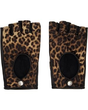 Ernest W. Baker Open Finger Driving Gloves - Black