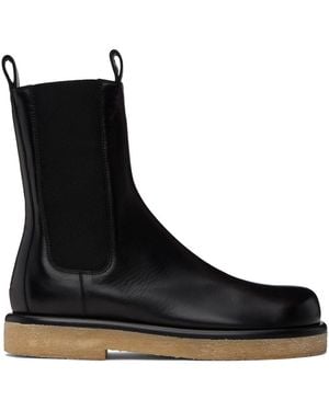 Teurn Studios Ssense Exclusive Crepe Sole Chelsea Boots - Black