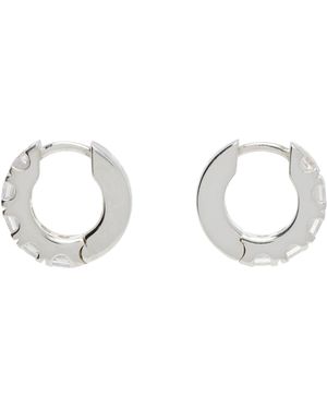 Hatton Labs Boucles D'Oreilles À Anneau Facet - Métallisé