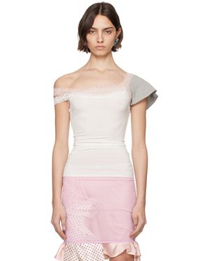 ALL-IN Débardeur Blanc À Panneaux - Rose