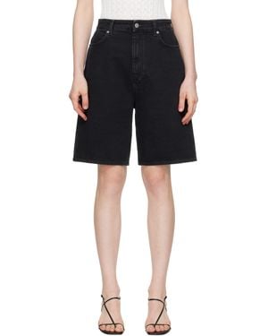 Loulou de Saison Isu Denim Shorts - Black