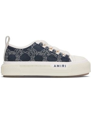 Amiri Ma Quad Denim Court Low Sneakers - Black