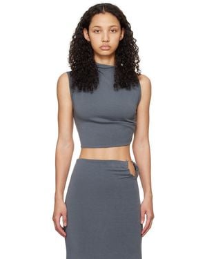 Jade Cropper Asymmetric T-Shirt - Black