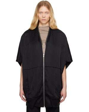 Rick Owens Hollywood Washed Charmeuse Anthem Bomber Jacket