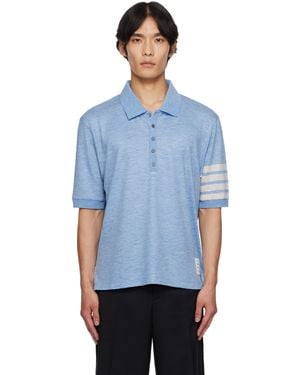 Thom Browne Thom E Wool Jersey Polo - Blue