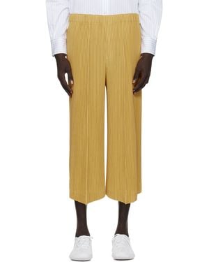 Homme Plissé Issey Miyake Monthly Color June Pants - Yellow