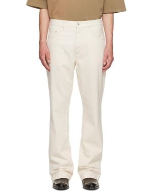 Amiri Off- Straight Flare Jeans - Natural