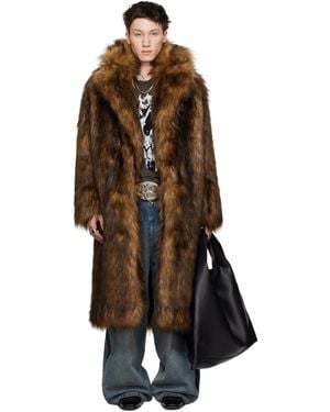 Lu'u Dan Racoon Faux-Fur Coat - Black