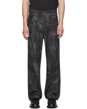 Engineered Garments Distressed Print Rf Jeans - Black