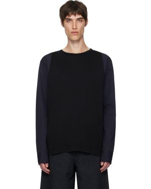 Dries Van Noten Contrast Sleeves T-Shirt - Black
