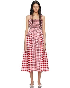 Molly Goddard Robe Midi Jacob Rouge