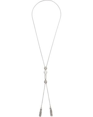 Toga Metal Loop Tie Small Necklace - Black