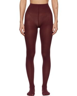 Swedish Stockings Burgundy Olivia Premium Tights - Red
