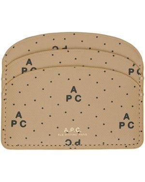 A.P.C. . Beige Demi-lune Card Holder - Natural