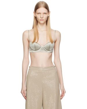 Bevza Camisole Grise À Bonnets Graphiques - Neutre