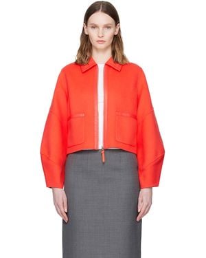 Mackage Solana-Z Wool Balloon Sleeved Jacket - Red