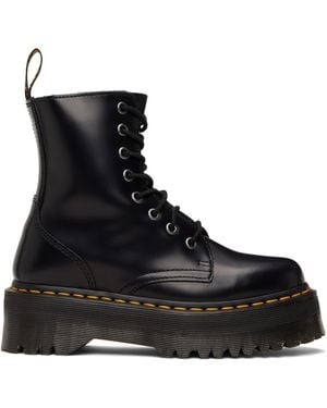 Dr. Martens Jadon Smooth Leather Platform Boots - Black