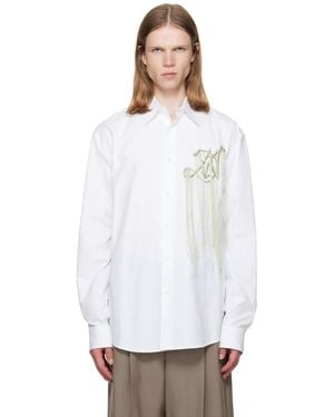 Dries Van Noten Embroidered Cotton Shirt - White