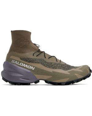 Salomon Khaki Speedcross Advanced Trainers - Black
