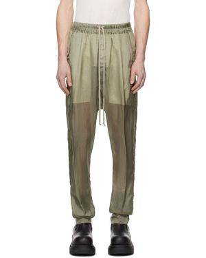 Rick Owens グリーン Hollywood ドローストリング ロング トラウザーズ - マルチカラー