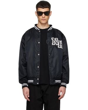 Neighborhood Baseball Bomber Jacket - Black