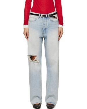 Tonywack Distressed Loose Straight Jeans - Blue