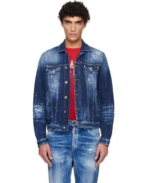 DSquared² Dsqua2 Medium Easy Wash Dan Denim Jacket - Blue