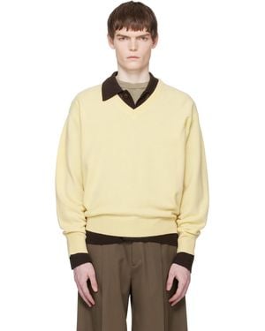 Ssstein Pure Cashmere V Neck Ls Jumper - Natural