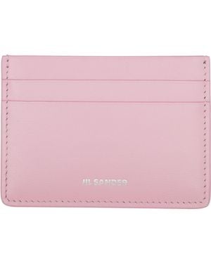 Jil Sander Leather Card Holder - Pink