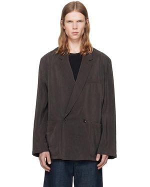 Lemaire Soft Double Breasted Blazer - Black