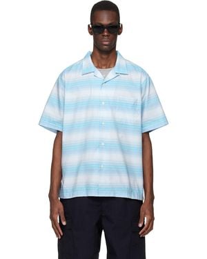 Nanamica Open Collar Pique/Shirt - Blue