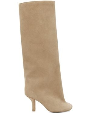 MM6 by Maison Margiela Anatomic Slip-on Suede Boots - Natural