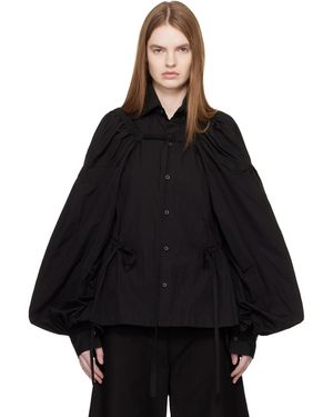 Yohji Yamamoto Broad Combination Shirt - Black