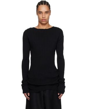Entire studios Arches Long Sleeve Knit Sweater - Black