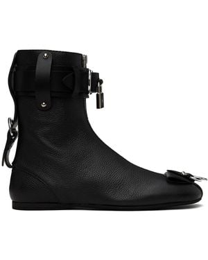 JW Anderson Black Padlock Ankle Boots