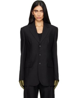 Wardrobe NYC Light Longline Blazer - Black