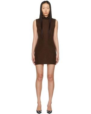 GAUGE81 Brown Flora Minidress - Black