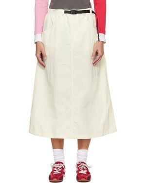 The North Face Off- Tnf Box Nylon Belted Midi Skirt - White