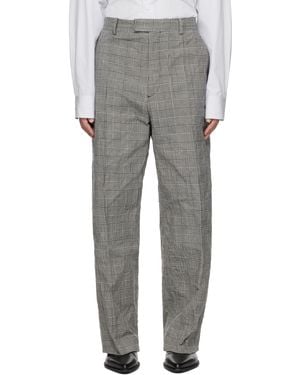 Vetements Metalized Wrinkled Tailored Trousers - Grey