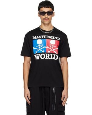 MASTERMIND WORLD Mw Two-Tone Motif Logo Ss T-Shirt - Black