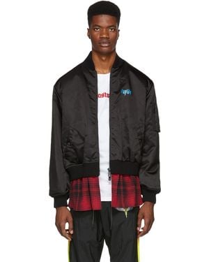 Marcelo Burlon Black 'cupido' Bomber Jacket